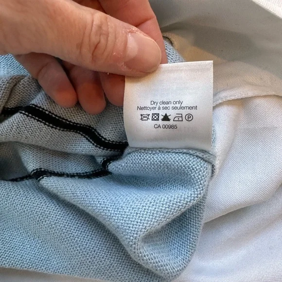 Veronica Beard Knot Mariner Silk Cashmere Sweater in Blue SZ Small - Picture 7 of 8